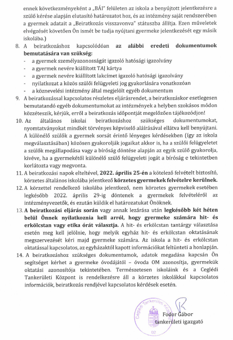 általános iskolai beiratkozás plakát 1